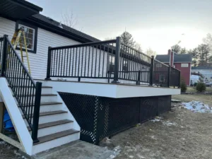 Carpentry & deck construction by Ribeiro Construction, showcasing expert craftsmanship in decking and finishing.